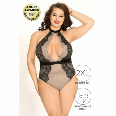 Боди с кружевом Candy Girl Samantha, 2XL арт. 840089-GRY-2XL