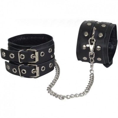 Оковы из натуральной кожи с фурнитурой арт. 3070-1