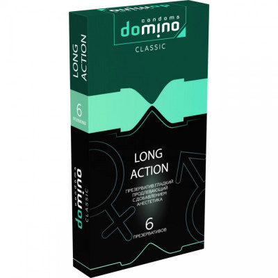 Пролонгирующие презервативы с добавлением анестетика Domino Classic Long action, 6 шт арт. 08688
