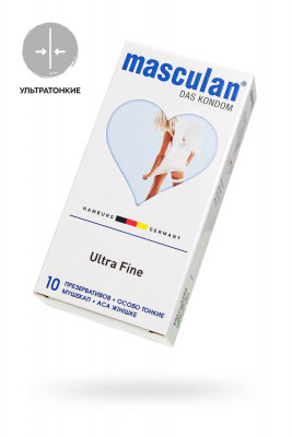 Презервативы ультратонкие с обильной смазкой Masculan Ultra Fine 2, 10 шт