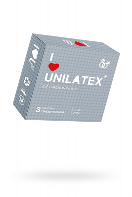Презервативы с точечной поверхностью UNILATEX DOTTED, 3 шт арт. 3017