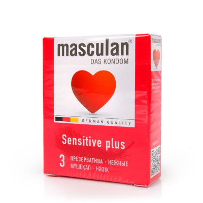 Презервативы нежные Masculan Sensitive plus, 3 шт арт. 0059