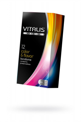Презервативы цветные ароматизированные Vitalis premium, 12 шт арт. 261