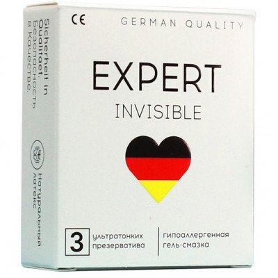 Презервативы особотонкие EXPERT INVISIBLE, 3 шт арт. 201-0656