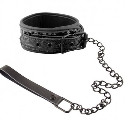 Ошейник с поводком «Collar With Leash» цвет чёрный арт. EK-3103