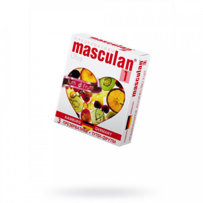 Презервативы MASCULAN 1 ULTRA Tutty Frutty, 3 шт