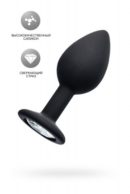 Анальная втулка с прозрачным стразом POPO Pleasure by TOYFA арт 731438