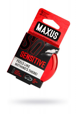 Презервативы ультратонкие в металлическом кейсе MAXUS SENSITIVE, 3 шт