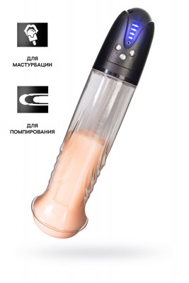 Автоматическая помпа для пениса со вставкой для мастурбации Sexus men Expert Thorin арт. 709023