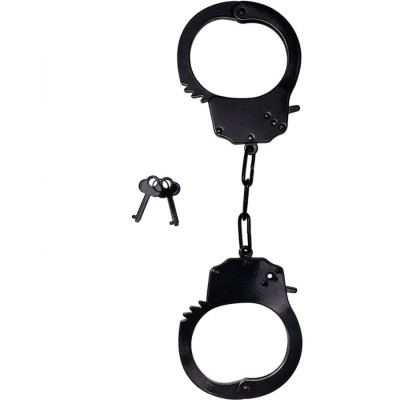 Классические наручники рокового черного цвета Be Mine арт. 06508