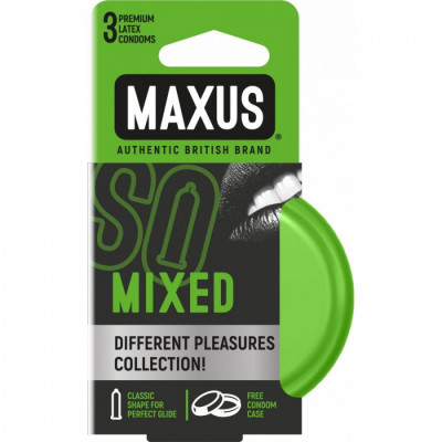 Презервативы микс в металлическом кейсе MAXUS MIXED, 3 шт