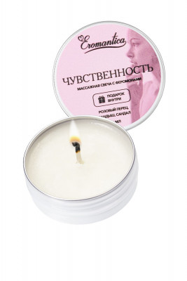 Массажная свеча с феромонами Eromantica Чувственность, цветы и мускус арт. 215132