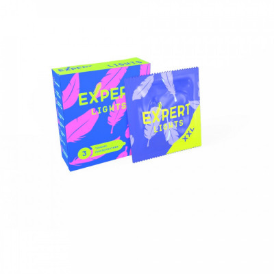 Презервативы ультратонкие увеличенного размера Expert Lights XXL New, 3 шт