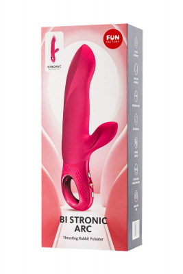Пульсатор кролик Fun Factory Bi Stronic Arc, силикон, малиновый, 22,3 см арт. FF001018RB01