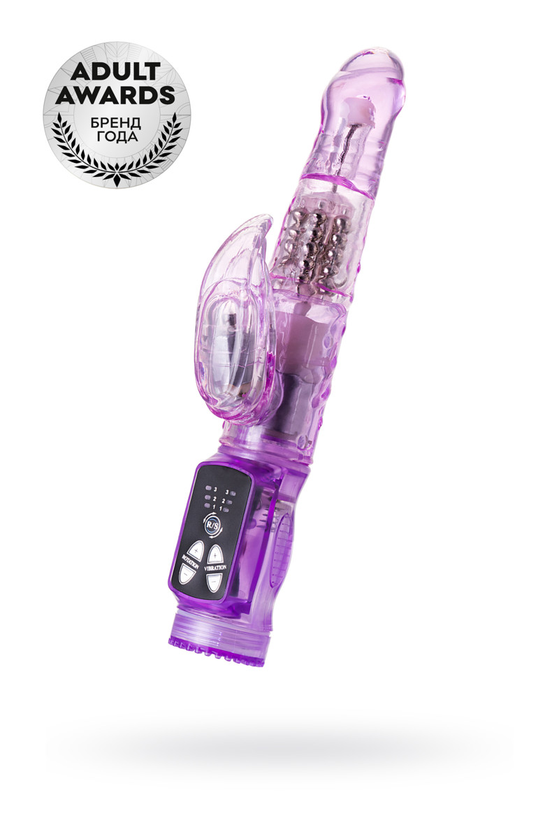 Вибратор с клиторальным стимулятором TOYFA A-Toys  High-Tech fantasy , TPE, Фиолетовый, 22 см (ТНВЭД