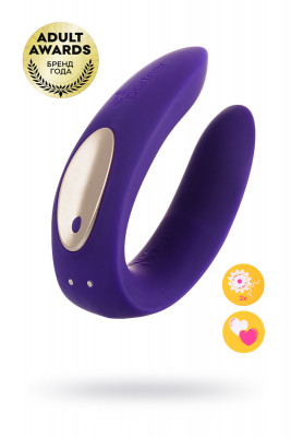 Многофункциональный стимулятор для пар Satisfyer Partner Toy Plus, силикон, фиолетовый, 18см (ТНВЭД