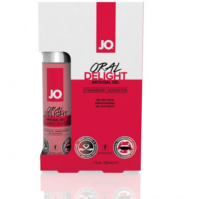 Лубрикант для оральных ласк JO Oral Delight Strawberry Sensation, Клубника арт. JO40481