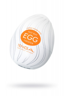 Нереалистичный мастурбатор TENGA EGG № 4 Twister, TPE, белый, 6,1 см арт. EGG-004