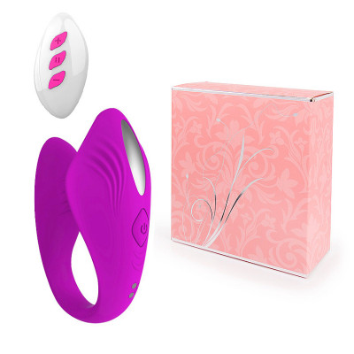 Вибромассажёр, 12 режимов вибрации, L 90x85 мм D 25x45 мм, цвет фиолетовый арт. aixiASIA 0098 фиолет