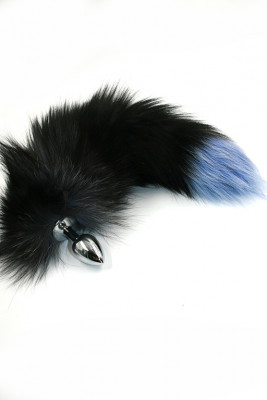 Анальная пробка с хвостом из натурального меха Kanikule арт. KL-AL001SR4