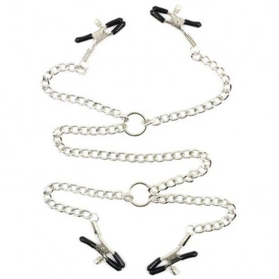 Зажимы на соски и половых губ на тонкой цепочке Notabu арт. NTB-80753