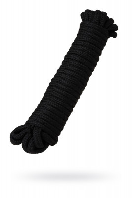 Веревка для бондажа Штучки-дрючки, текстиль, черная, 1000 см. арт. 690210