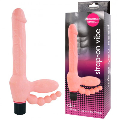 Анатомический страпон без ремней с вибрацией арт. EE-10122