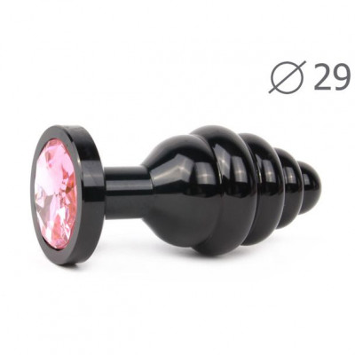 Ребристая анальная пробка Black Plug Small арт. ABCK-02-S