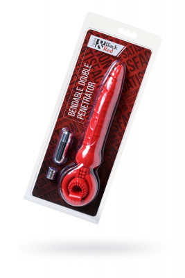 Насадка на пенис Black & Red by TOYFA с вибрацией, силикон, красный, 24 см арт. 908001-9