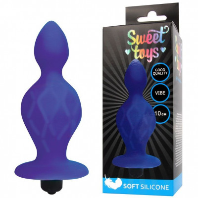 Анальная втулка с вибрацией и стимулирующей поверхностью Sweet Toys арт. ST-40182-2