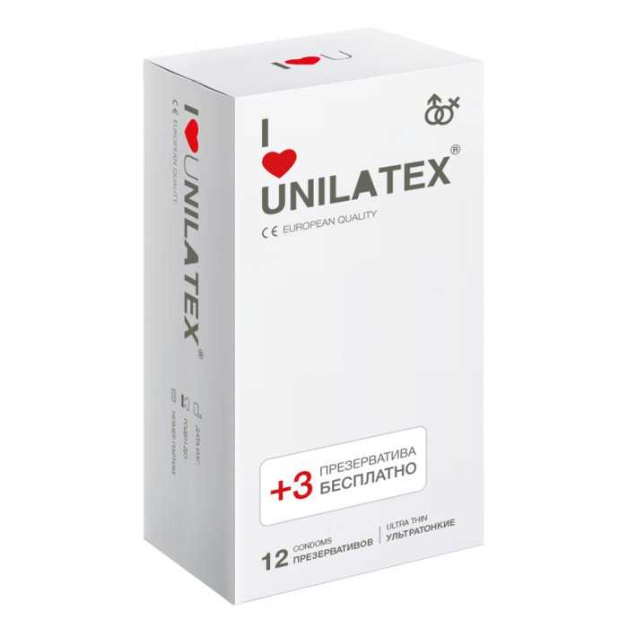 Презервативы UNILATEX "ULTRA THIN" ультратонкие №12, арт. 3015