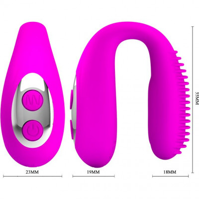 Вибромассажёр MABEL, L 55 мм, 7 режимов вибрации, цвет фиолетовый арт. BI-014449