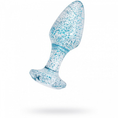 Акриловая анальная втулка с блестками внутри TOYFA арт. 881305-14