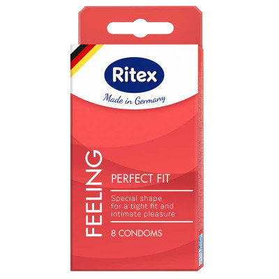 Презервативы АНАТОМИЧЕСКОЙ ФОРМЫ С НАКОПИТЕЛЕМ RITEX PERFECT FIT, 8 шт