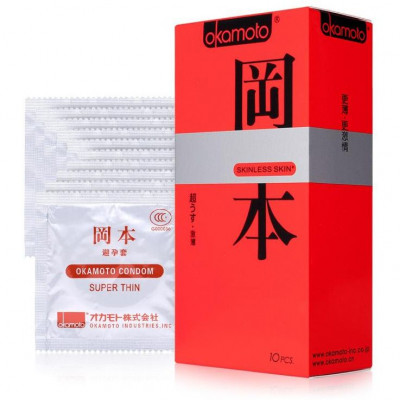 Презервативы OKAMOTO SKINLESS SKIN SUPER THIN, 10 шт