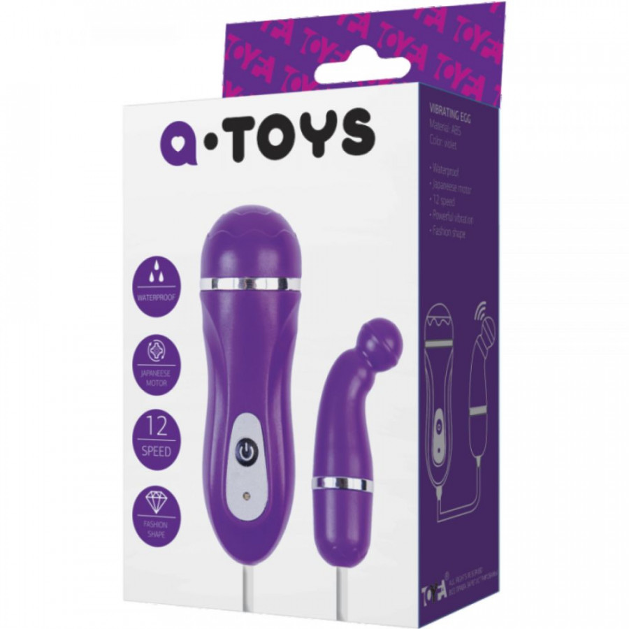 Виброяйцо TOYFA A-toys, ABS пластик, Фиолетовый, Ø 1,4см арт. 761010