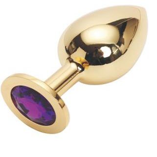GOLDEN PLUG LARGE (втулка анальная) цвет кристалла фиолетовый, L 95 мм, D 41 мм, вес 160г, арт. GL-0