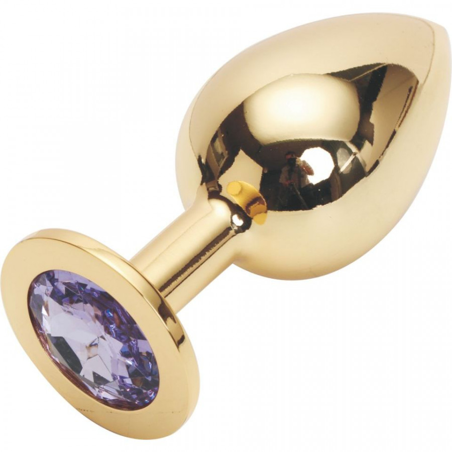 GOLDEN PLUG LARGE (втулка анальная) цвет кристалла светло-фиолетовый, L 95 мм, D