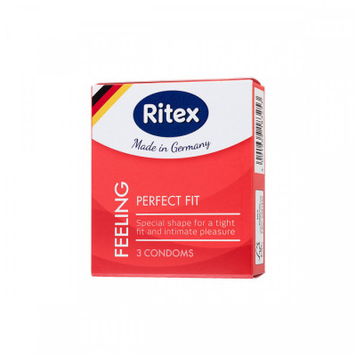Презервативы АНАТОМИЧЕСКОЙ ФОРМЫ С НАКОПИТЕЛЕМ RITEX PERFECT FIT, 3 шт