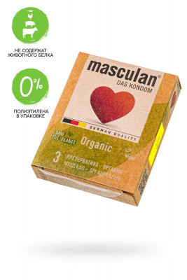 Веганские и CO2-нейтральные презервативы Masculan organic, 3 шт арт. 325