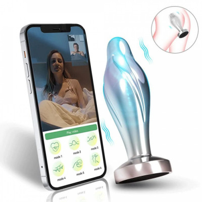 Металлическая вибровтулка с управлением со смартфона арт. AP29-APP-SL-BOX